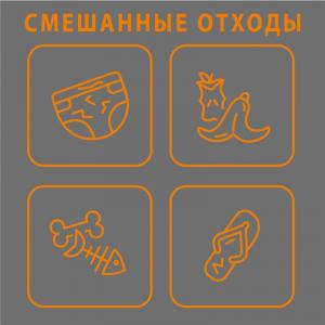 Наклейка "Смешанные отходы"